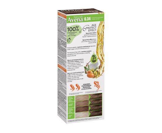 Краска для волос Acme Color Avena Naturals Стойкая 6.34 - Caramel Chestnut (4823115503268), изображение 2 Краска для волос Acme Color Avena Naturals Стойкая 6.34 - Caramel Chestnut (4823115503268), изображение 2