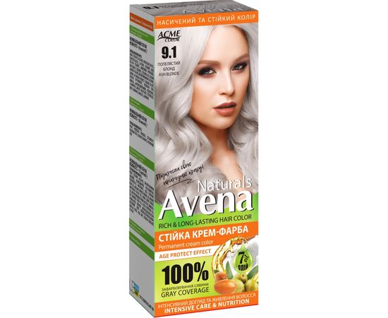 Краска для волос Acme Color Avena Naturals Стойкая 9.1 - Ash Blonde (4823115503060)