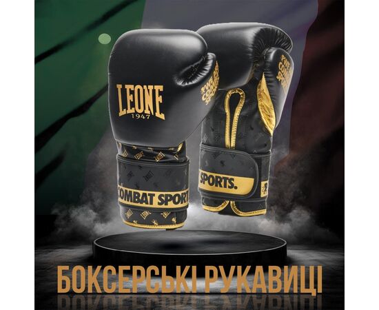 Боксерские перчатки Leone GN220 DNA Black 10 унцій (GN220_Black_10oz), изображение 2 Боксерские перчатки Leone GN220 DNA Black 10 унцій (GN220_Black_10oz), изображение 2