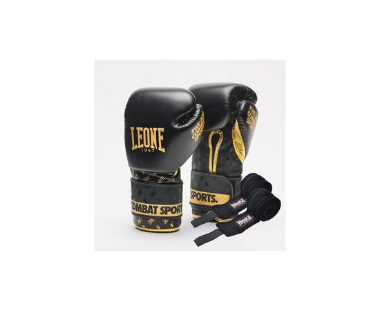 Боксерские перчатки Leone GN220 DNA Black 12 унцій (GN220_Black_12oz)
