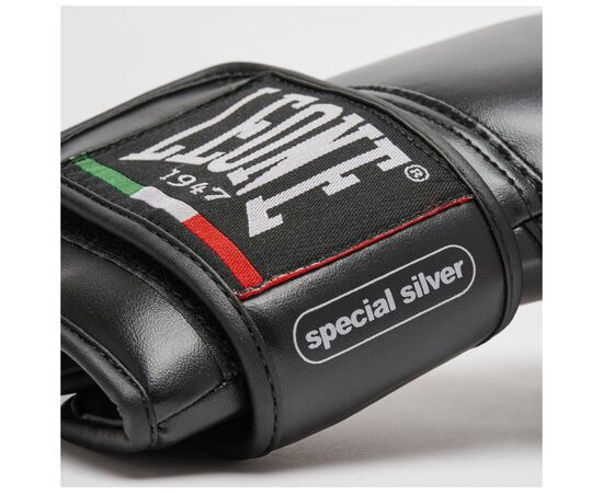 Боксерские перчатки Leone GN383 Thunder Black 10 унцій (GN383_Black_10oz), изображение 8 Боксерские перчатки Leone GN383 Thunder Black 10 унцій (GN383_Black_10oz), изображение 8