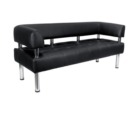 Диван офисный Примтекс плюс Tonus 03 D-5, 1600 мм, экокожа, black (Tonus 03 D-5)