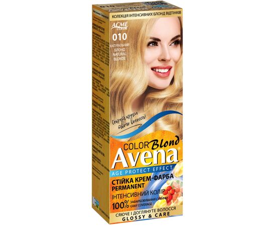 Краска для волос Acme Color Avena Blond Color Стойкая 010 - Натуральный блонд (4823115502476)