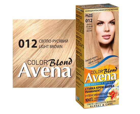 Фарба для волосся Acme Color Avena Blond Color Стійка 012 - Світло-русявий (4823115502483), зображення 3