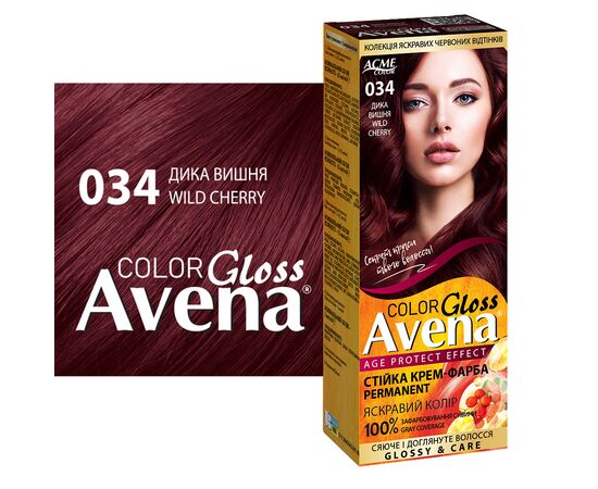 Краска для волос Acme Color Avena Gloss Color Стойкая 034 - Дикая вишня (4823115502681), изображение 4 Краска для волос Acme Color Avena Gloss Color Стойкая 034 - Дикая вишня (4823115502681), изображение 4
