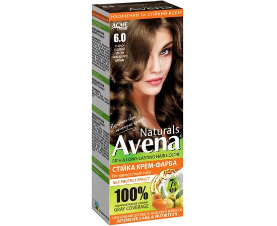 Краска для волос Acme Color Avena Naturals Стойкая 6.0 - Dark Blonde Brown (4823115503138)