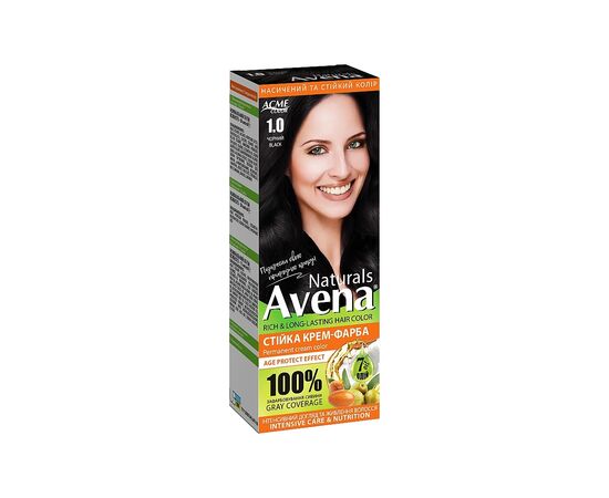 Фарба для волосся Acme Color Avena Naturals Стійка 1.0 - Black (4823115503213)