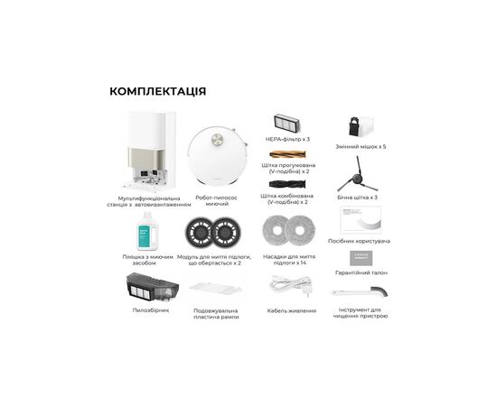 Пылесос Dreame X50 Ultra Complete White (RLX85CE-4-WH), изображение 2 Пылесос Dreame X50 Ultra Complete White (RLX85CE-4-WH), изображение 2