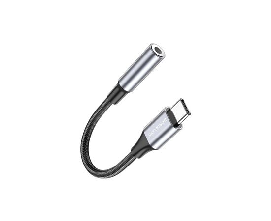 Адаптер USB-C to 3.5mm F 1.0m BV16 metal grey BOROFONE (6974443389975)