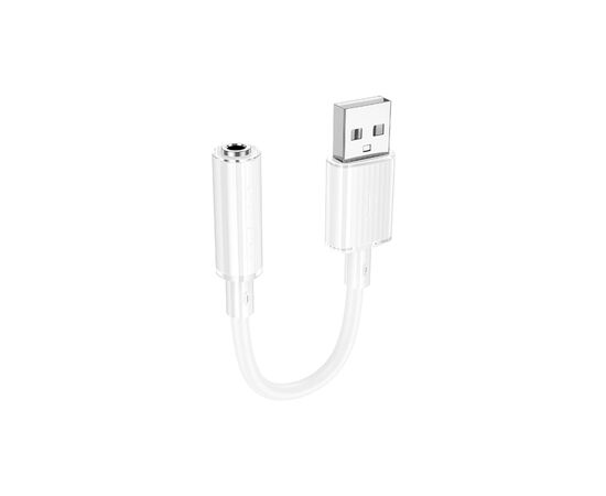 Адаптер USB-A to 3.5mm F 1.0m BV22 white BOROFONE (6941991117022)