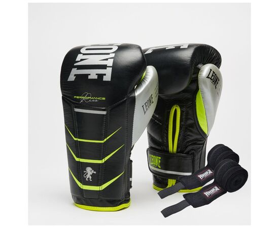 Боксерські рукавички Leone GN110F Revo Fluo Black 14 унцій (GN110F_Black_14oz)