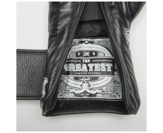 Боксерские перчатки Leone GN111 The Greatest Black 18 унцій (GN111_Black_18oz), изображение 7 Боксерские перчатки Leone GN111 The Greatest Black 18 унцій (GN111_Black_18oz), изображение 7