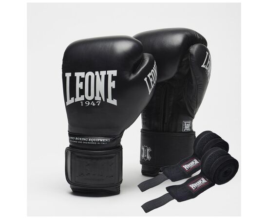 Боксерские перчатки Leone GN111 The Greatest Black 18 унцій (GN111_Black_18oz)