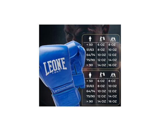 Боксерские перчатки Leone GN111 The Greatest Blue 10 унцій (GN111_Blue_10oz), изображение 10 Боксерские перчатки Leone GN111 The Greatest Blue 10 унцій (GN111_Blue_10oz), изображение 10