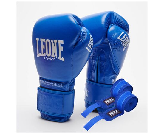 Боксерские перчатки Leone GN111 The Greatest Blue 16 унцій (GN111_Blue_16oz)