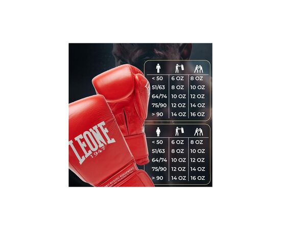 Боксерские перчатки Leone GN111 The Greatest Red 10 унцій (GN111_Red_10oz), изображение 10 Боксерские перчатки Leone GN111 The Greatest Red 10 унцій (GN111_Red_10oz), изображение 10
