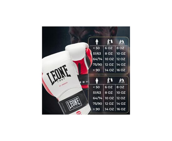 Боксерские перчатки Leone GN113 IL Tecnico N3 White 12 унцій (GN113_White_12oz), изображение 10 Боксерские перчатки Leone GN113 IL Tecnico N3 White 12 унцій (GN113_White_12oz), изображение 10