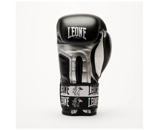 Боксерские перчатки Leone GN208 Iconic Black 12 унцій (GN208_Black_12oz), изображение 5 Боксерские перчатки Leone GN208 Iconic Black 12 унцій (GN208_Black_12oz), изображение 5