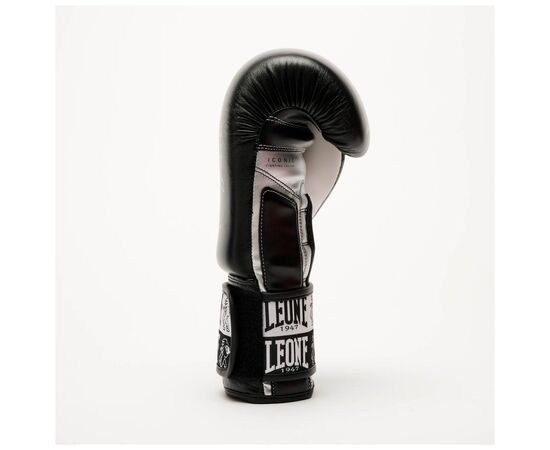 Боксерские перчатки Leone GN208 Iconic Black 12 унцій (GN208_Black_12oz), изображение 6 Боксерские перчатки Leone GN208 Iconic Black 12 унцій (GN208_Black_12oz), изображение 6