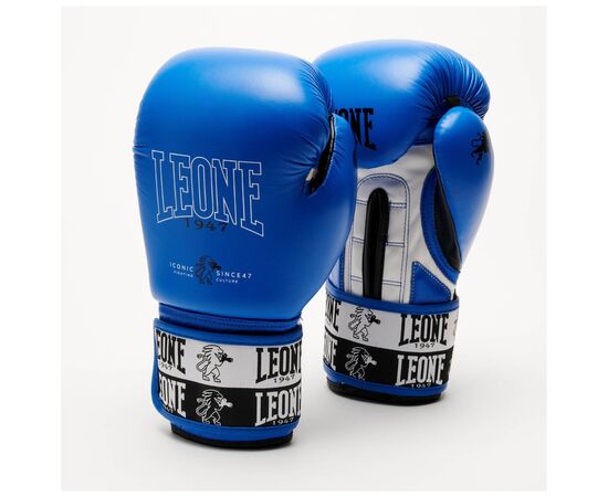 Боксерские перчатки Leone GN208 Iconic Blue 10 унцій (GN208_Blue_10oz), изображение 2 Боксерские перчатки Leone GN208 Iconic Blue 10 унцій (GN208_Blue_10oz), изображение 2