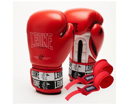 Боксерские перчатки Leone GN208 Iconic Red 16 унцій (GN208_Red_16oz)