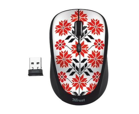 Мишка Trust Yvi Wireless Mouse - Ukrainian style - snow (20285), зображення 3 Мишка Trust Yvi Wireless Mouse - Ukrainian style - snow (20285), зображення 3