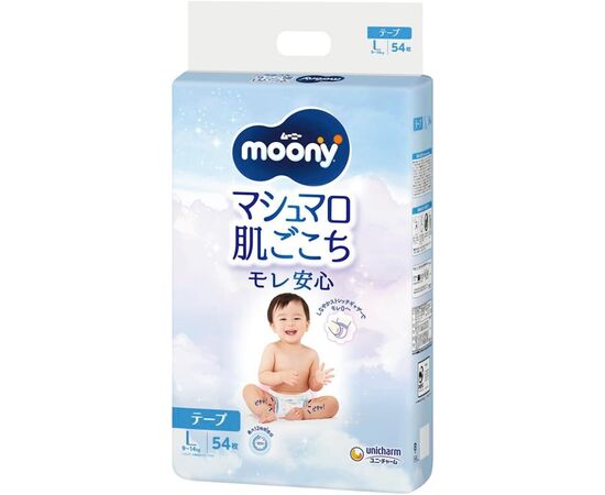 Подгузники Moony L (9-14 кг) 54 шт (4903111244911)