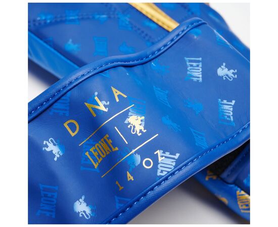 Боксерские перчатки Leone GN220 DNA Blue 16 унцій (GN220_Blue_16oz), изображение 9 Боксерские перчатки Leone GN220 DNA Blue 16 унцій (GN220_Blue_16oz), изображение 9