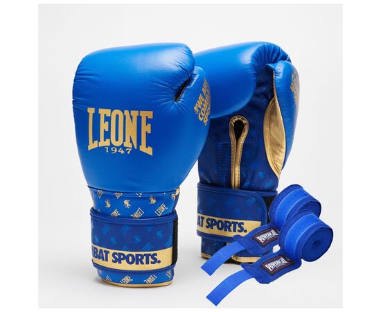Боксерские перчатки Leone GN220 DNA Blue 16 унцій (GN220_Blue_16oz)