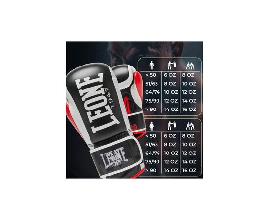 Боксерские перчатки Leone GN333 Logo WACS Black 10 унцій (GN333_Black_10oz), изображение 10 Боксерские перчатки Leone GN333 Logo WACS Black 10 унцій (GN333_Black_10oz), изображение 10