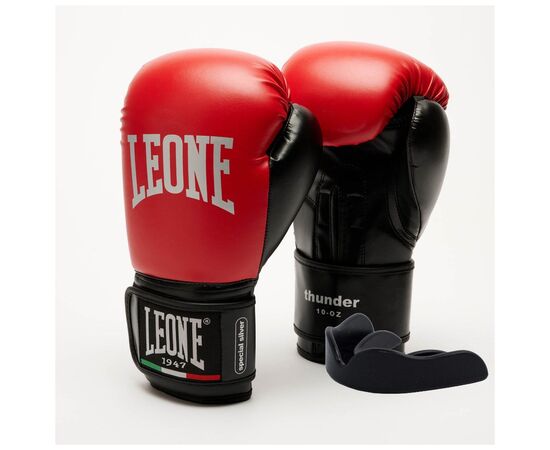 Боксерские перчатки Leone GN383 Thunder Red 10 унцій (GN383_Red_10oz)