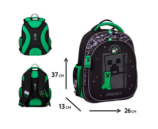 Рюкзак школьный Yes Minecraft World S-109 напівкаркасний (559882), изображение 2 Рюкзак школьный Yes Minecraft World S-109 напівкаркасний (559882), изображение 2