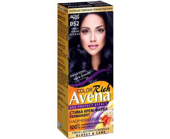 Фарба для волосся Acme Color Avena Rich Color Стійка 052 - Синьо-чорний (4823115502643)