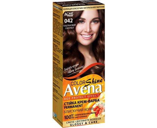 Краска для волос Acme Color Avena Shine Color Стойкая 042 - Каштановый (4823115502568)
