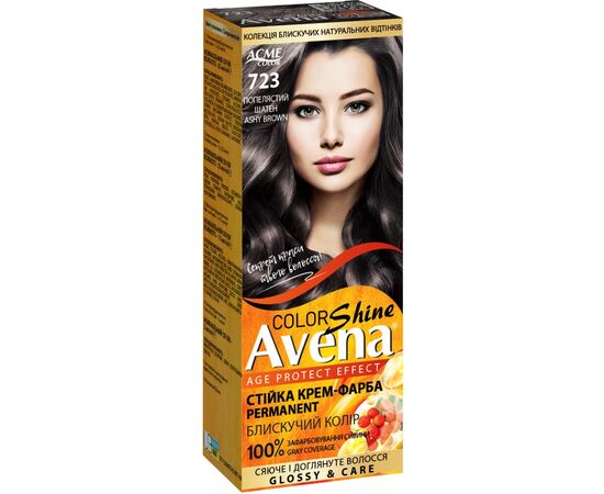 Краска для волос Acme Color Avena Shine Color Стойкая 723 - Пепельный шатен (4823115502605)