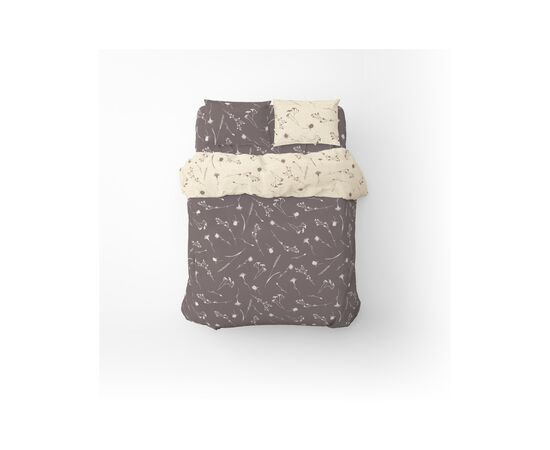 Постільна білизна Home Line Волошки лілові на світлому/темно-ліловий, бязь, полуторний (183203), зображення 2 Постільна білизна Home Line Волошки лілові на світлому/темно-ліловий, бязь, полуторний (183203), зображення 2