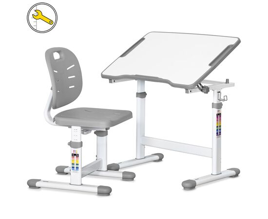 Парта со стулом Evo-kids Ergo Grey (Evo-03 Ergo G)