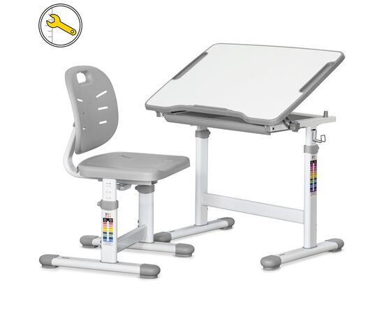 Парта со стулом Evo-kids Ergo Grey (Evo-05 Ergo G)