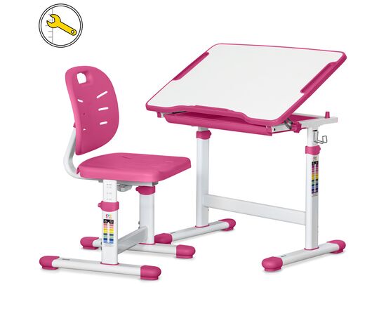 Парта со стулом Evo-kids Ergo Pink (Evo-05 Ergo PN)