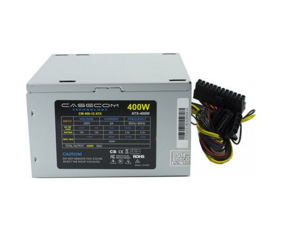 Блок питания Casecom 400W (CM 400-12 ATX), изображение 2 Блок питания Casecom 400W (CM 400-12 ATX), изображение 2