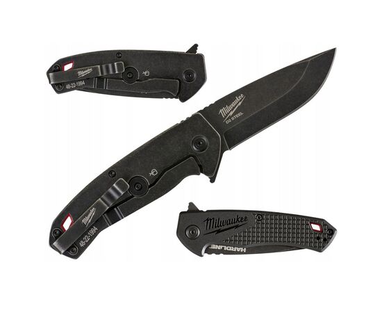 Нож Milwaukee HARDLINE Smooth выкидной с гладким лезвием (48221994)
