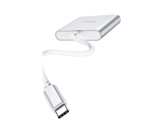Концентратор HOCO USB-C to USB3.0+HDMI+PD HB14 Silver (6931474725790), зображення 5 Концентратор HOCO USB-C to USB3.0+HDMI+PD HB14 Silver (6931474725790), зображення 5