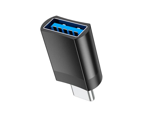 Переходник UA17 USB-C M to USB F USB3.0 Black HOCO (6931474762016), изображение 3 Переходник UA17 USB-C M to USB F USB3.0 Black HOCO (6931474762016), изображение 3