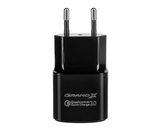 Зарядний пристрій Grand-X Quick Charge QС3.0 3.6V-6.5V 3A, 6.5V-9V 2A, 9V-12V 1.5A USB (CH-550B), зображення 2 Зарядний пристрій Grand-X Quick Charge QС3.0 3.6V-6.5V 3A, 6.5V-9V 2A, 9V-12V 1.5A USB (CH-550B), зображення 2