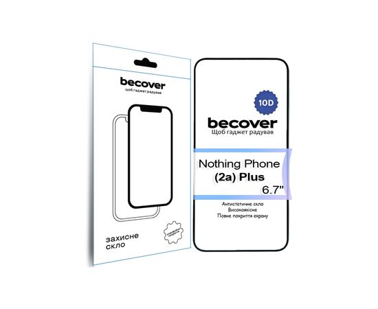 Стекло защитное BeCover Nothing Phone Plus 10D Black (713576)