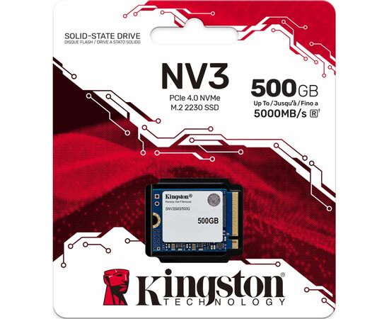 Накопитель SSD M.2 2230 500GB NV3 Kingston (SNV3SM3/500G), изображение 3 Накопитель SSD M.2 2230 500GB NV3 Kingston (SNV3SM3/500G), изображение 3