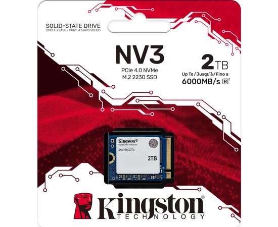 Накопитель SSD M.2 2230 2TB NV3 Kingston (SNV3SM3/2T0), изображение 3 Накопитель SSD M.2 2230 2TB NV3 Kingston (SNV3SM3/2T0), изображение 3