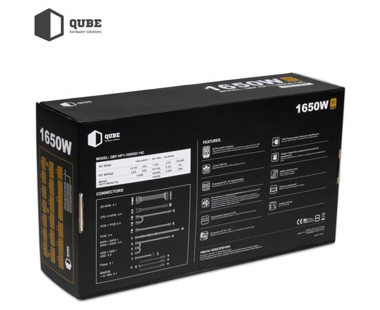 Блок питания Qube 1650W (QBF-HP1-1650GD-14C), изображение 11 Блок питания Qube 1650W (QBF-HP1-1650GD-14C), изображение 11