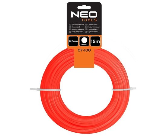 Жилка косильная Neo Tools 1.6мм, 15м (07-100), изображение 5 Жилка косильная Neo Tools 1.6мм, 15м (07-100), изображение 5