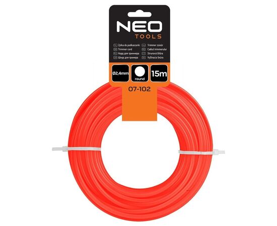 Жилка косильная Neo Tools 2.4мм, 15м (07-102), изображение 5 Жилка косильная Neo Tools 2.4мм, 15м (07-102), изображение 5
